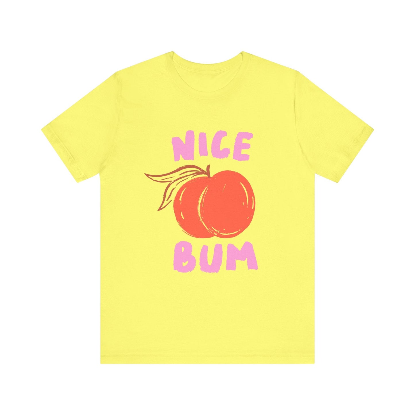 Nice Bum Peach Shirt, Cute Fruit Graphic T-Shirt, Food Lover Tee - Popbydesign