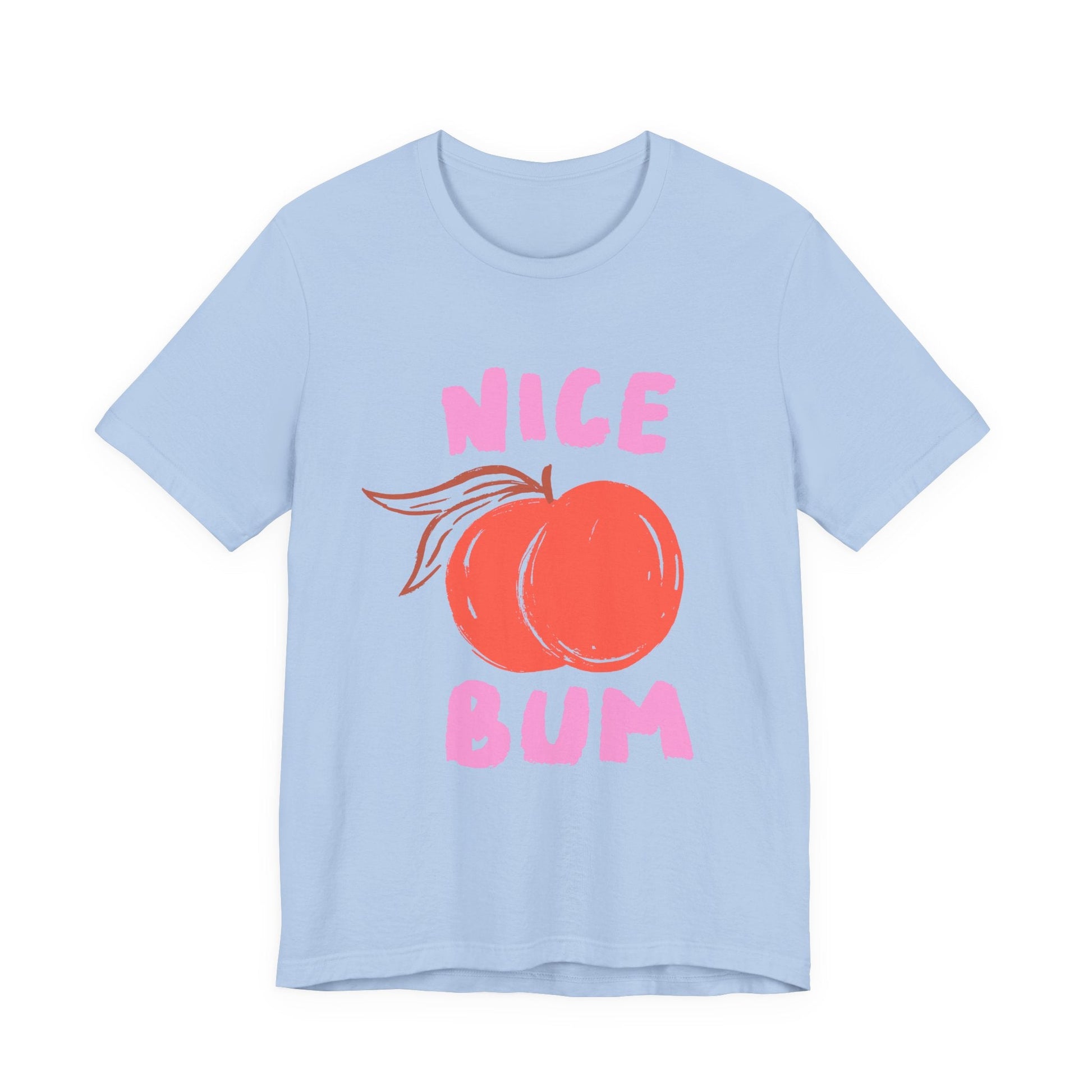 Nice Bum Peach Shirt, Cute Fruit Graphic T-Shirt, Food Lover Tee - Popbydesign