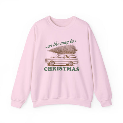 On The Way To Christmas, Xmas Sweatshirt, Family Christmas - Popbydesign