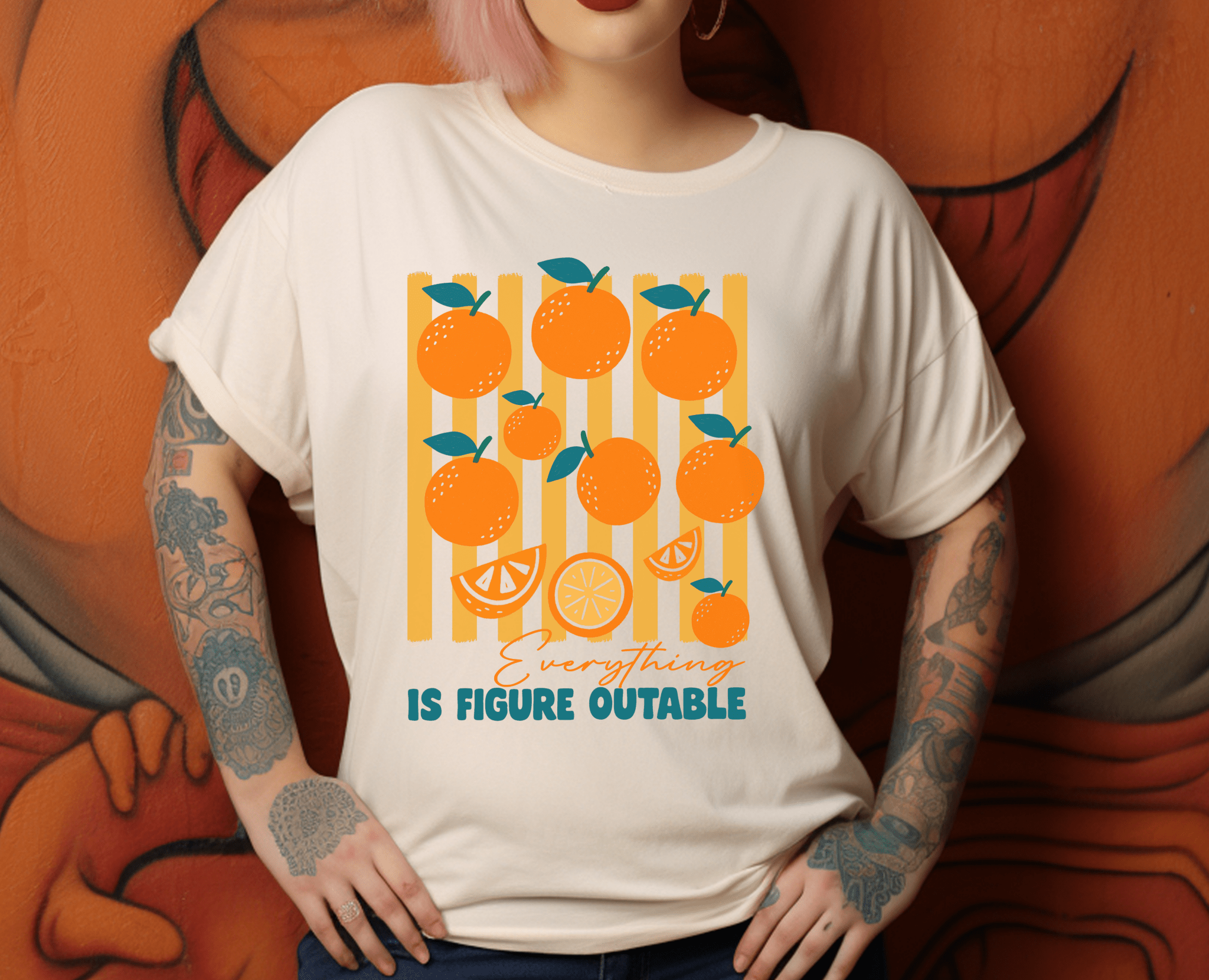 Orange Shirt, Garden Shirt, Farmers Market Tshirt by PopCultureByDesign36