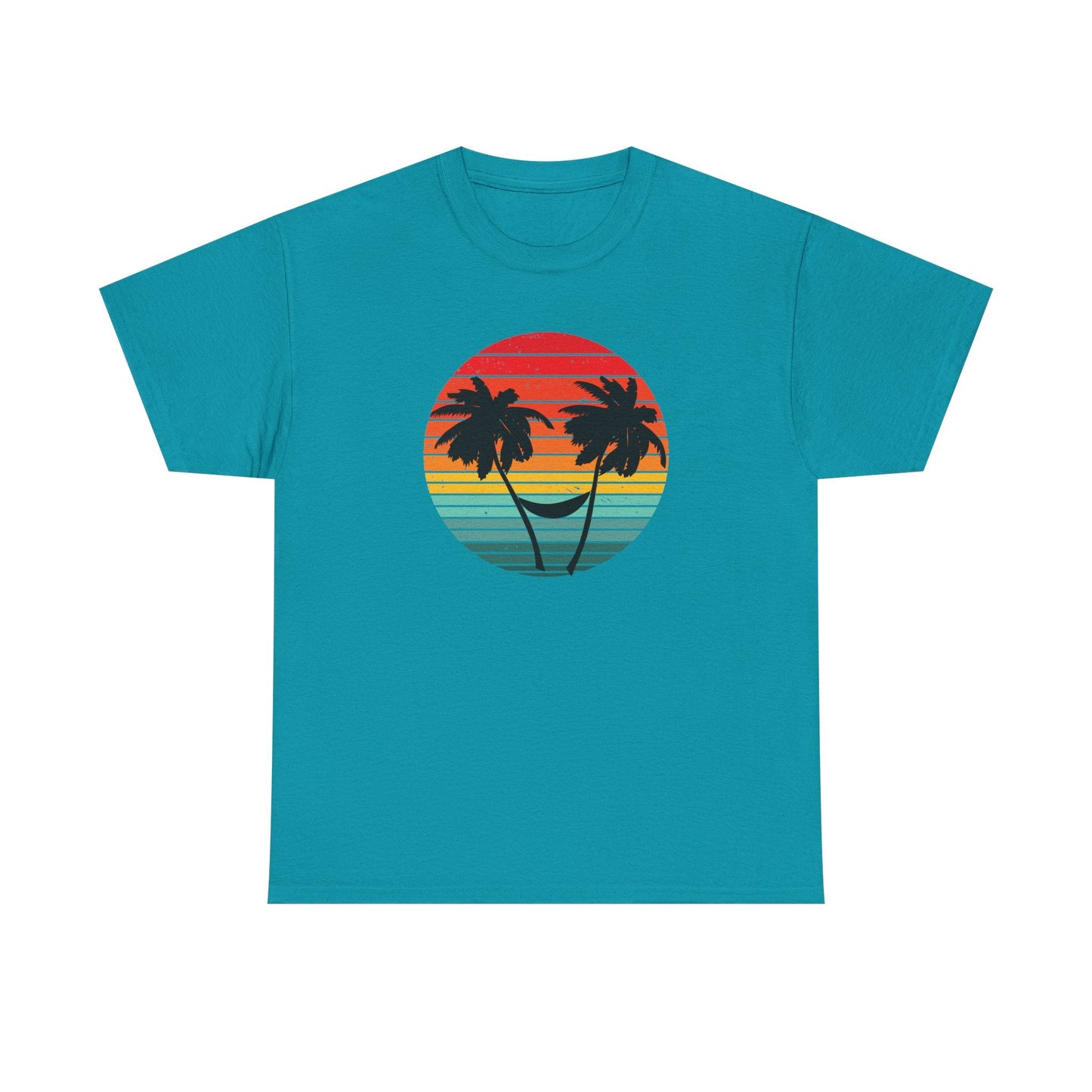 Palm Tree shirt, Beach vibes shirt, Summer tee, Retro sunset - Popbydesign