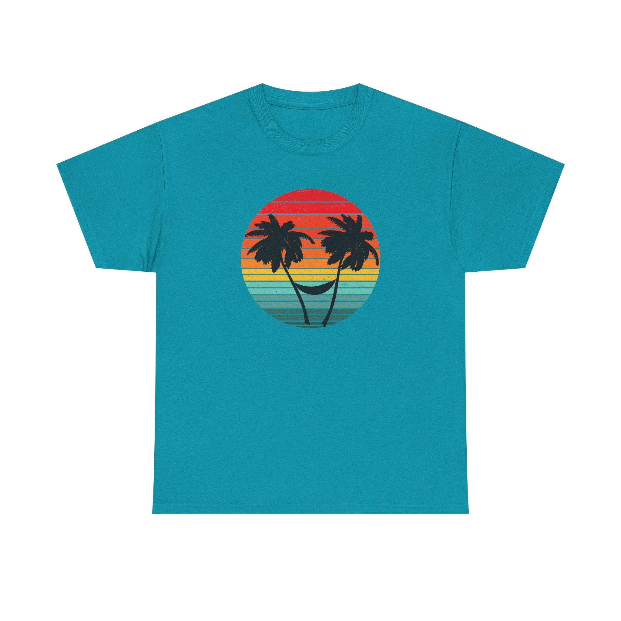 Palm Tree shirt, Beach vibes shirt, Summer tee, Retro sunset by PopCultureByDesign36
