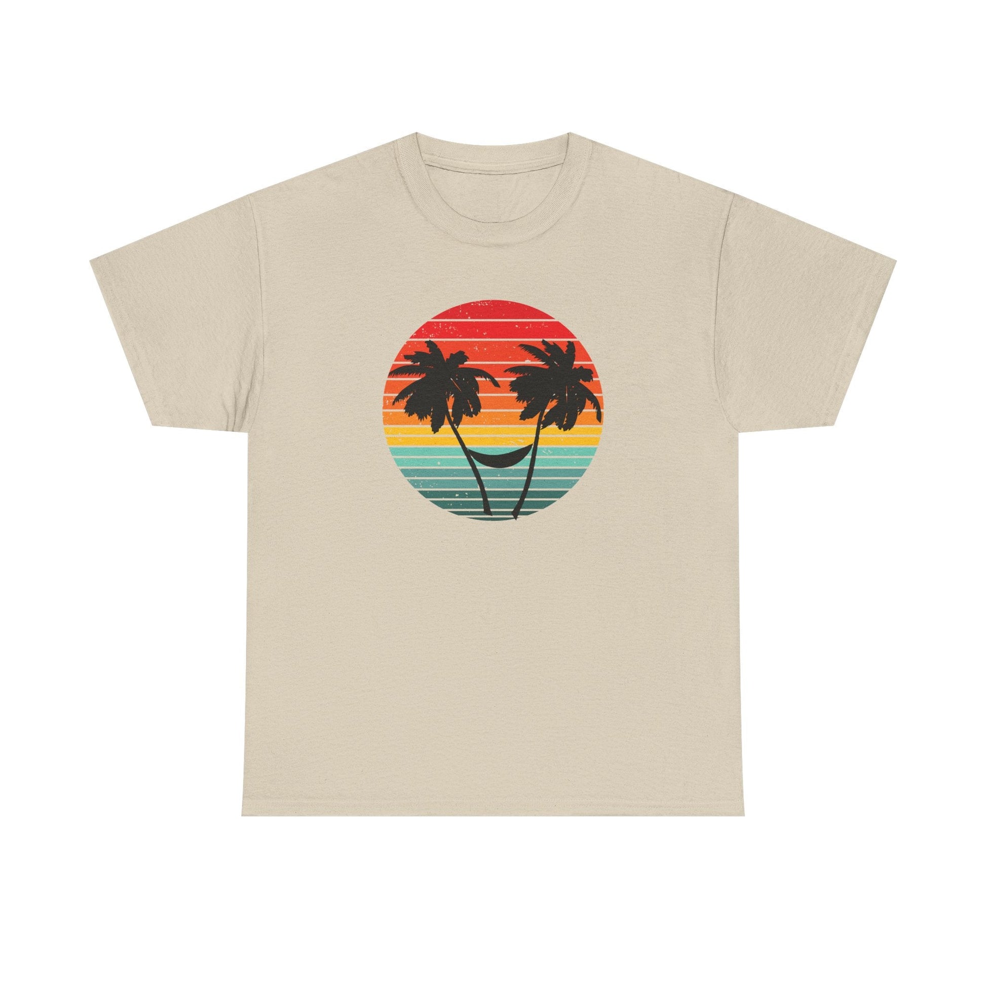 Palm Tree shirt, Beach vibes shirt, Summer tee, Retro sunset - Popbydesign