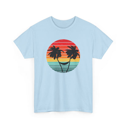 Palm Tree shirt, Beach vibes shirt, Summer tee, Retro sunset - Popbydesign