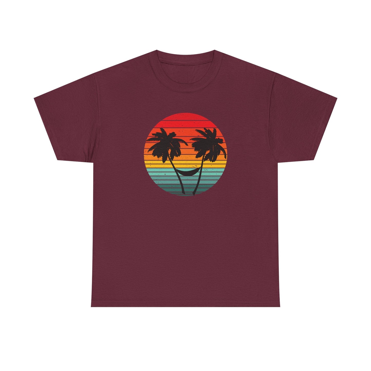 Palm Tree shirt, Beach vibes shirt, Summer tee, Retro sunset - Popbydesign