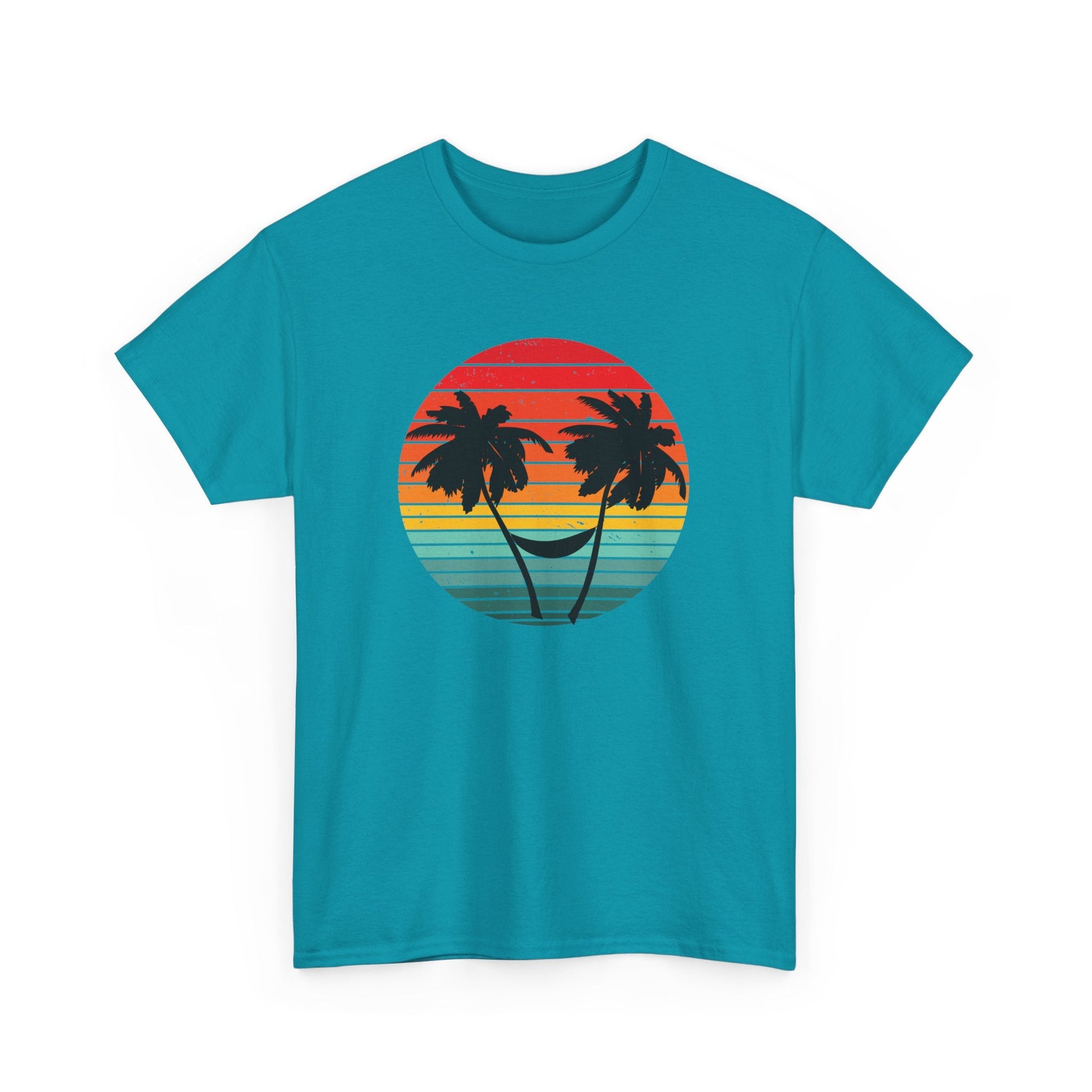 Palm Tree shirt, Beach vibes shirt, Summer tee, Retro sunset - Popbydesign