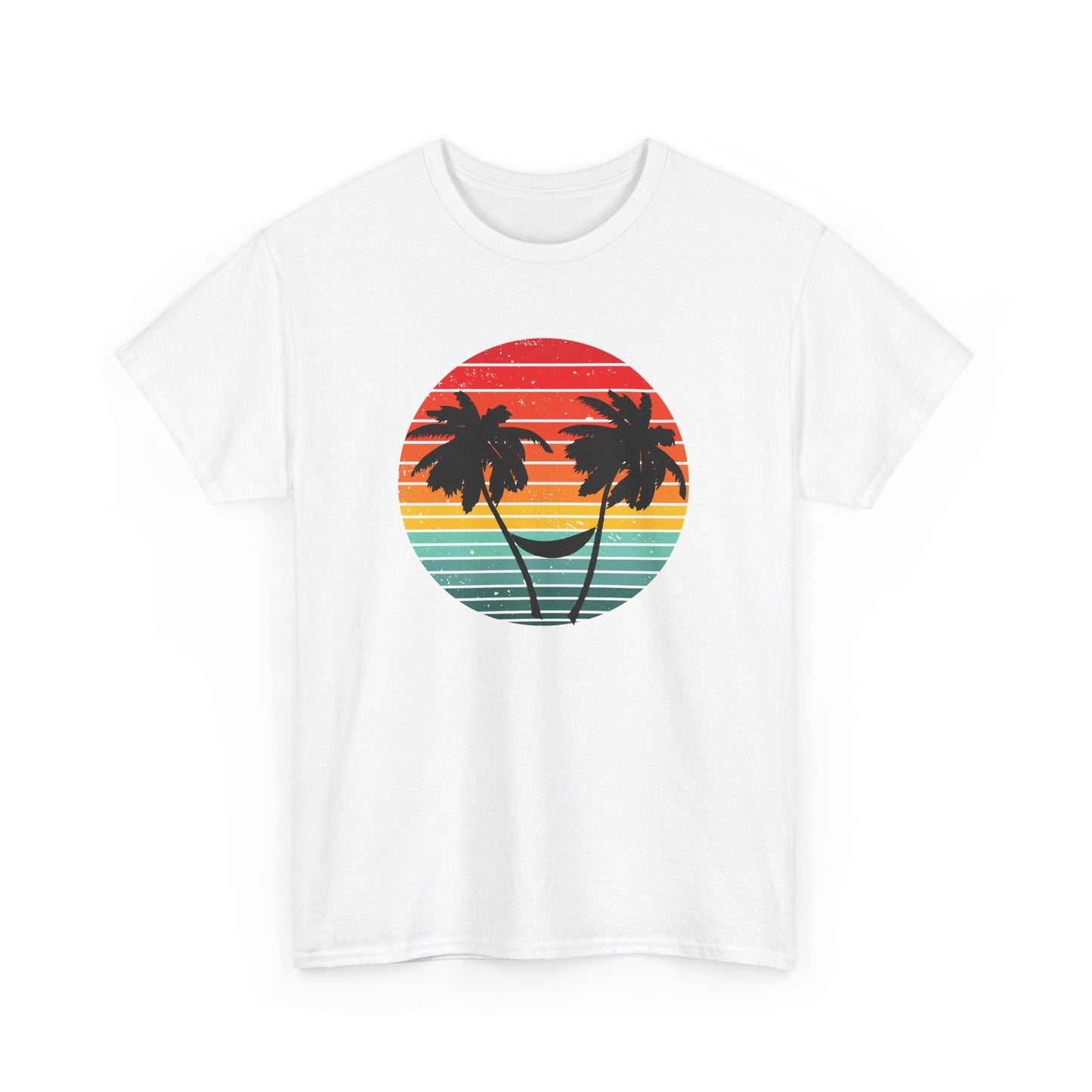 Palm Tree shirt, Beach vibes shirt, Summer tee, Retro sunset - Popbydesign