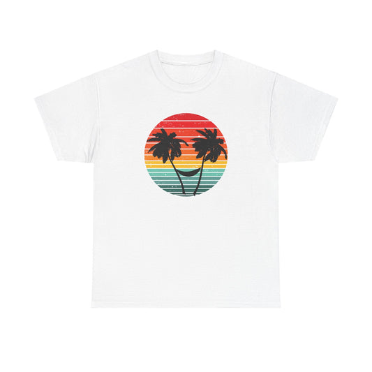 Palm Tree shirt, Beach vibes shirt, Summer tee, Retro sunset - Popbydesign