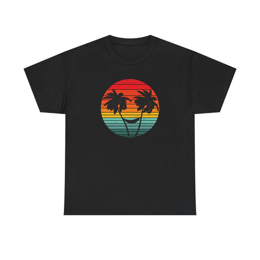 Palm Tree shirt, Beach vibes shirt, Summer tee, Retro sunset - Popbydesign