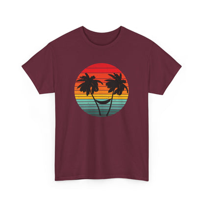 Palm Tree shirt, Beach vibes shirt, Summer tee, Retro sunset - Popbydesign