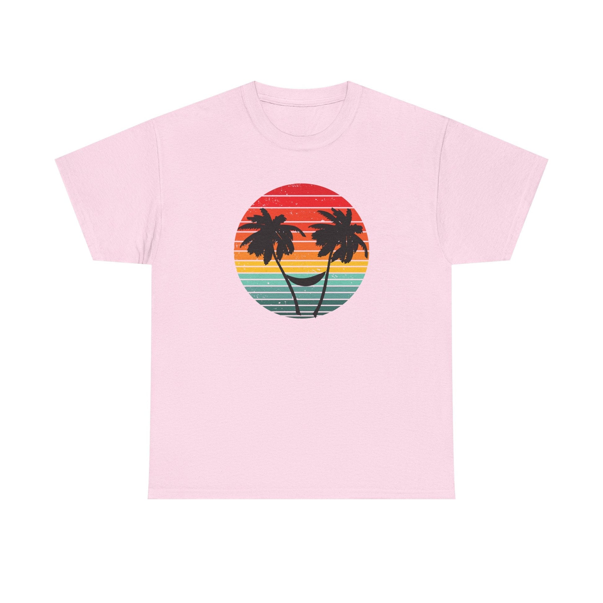 Palm Tree shirt, Beach vibes shirt, Summer tee, Retro sunset - Popbydesign
