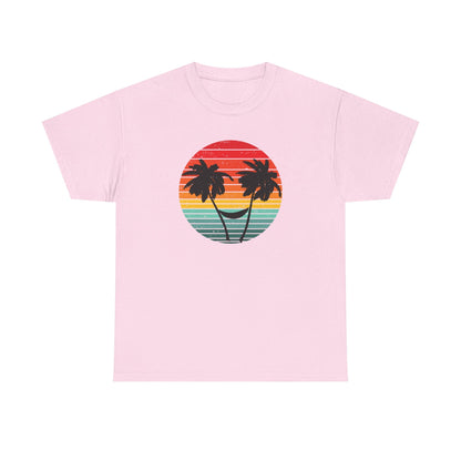 Palm Tree shirt, Beach vibes shirt, Summer tee, Retro sunset - Popbydesign
