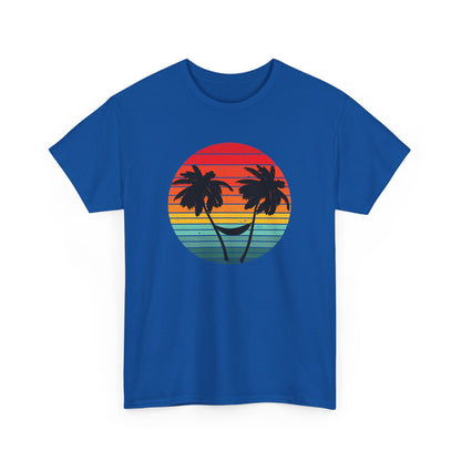 Palm Tree shirt, Beach vibes shirt, Summer tee, Retro sunset - Popbydesign