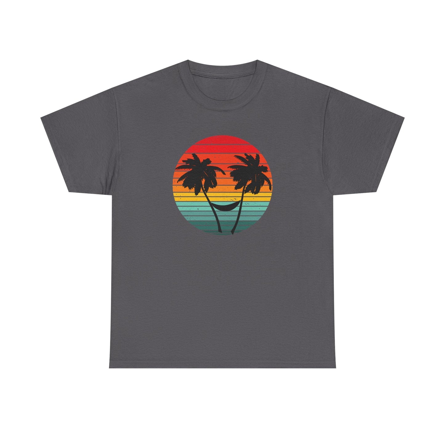 Palm Tree shirt, Beach vibes shirt, Summer tee, Retro sunset - Popbydesign