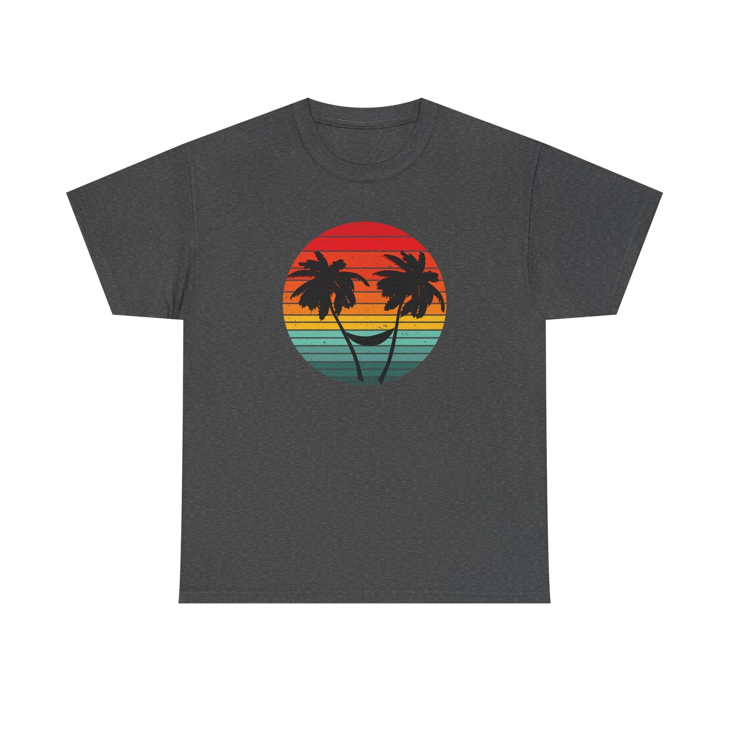 Palm Tree shirt, Beach vibes shirt, Summer tee, Retro sunset - Popbydesign