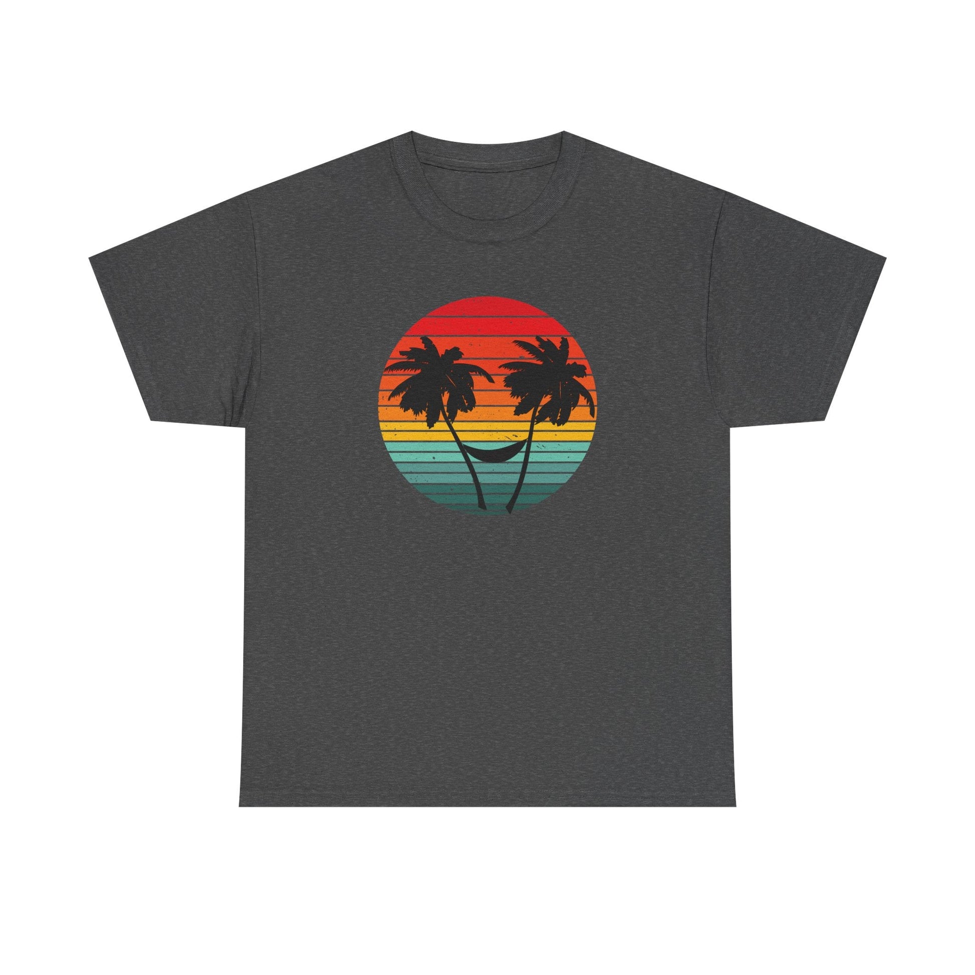 Palm Tree shirt, Beach vibes shirt, Summer tee, Retro sunset - Popbydesign
