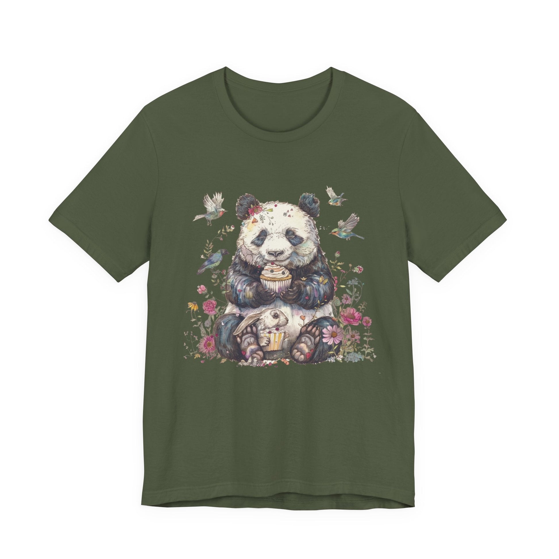 Panda Lover Shirt, Cute Panda Eating Cupcake Shirt - Popbydesign