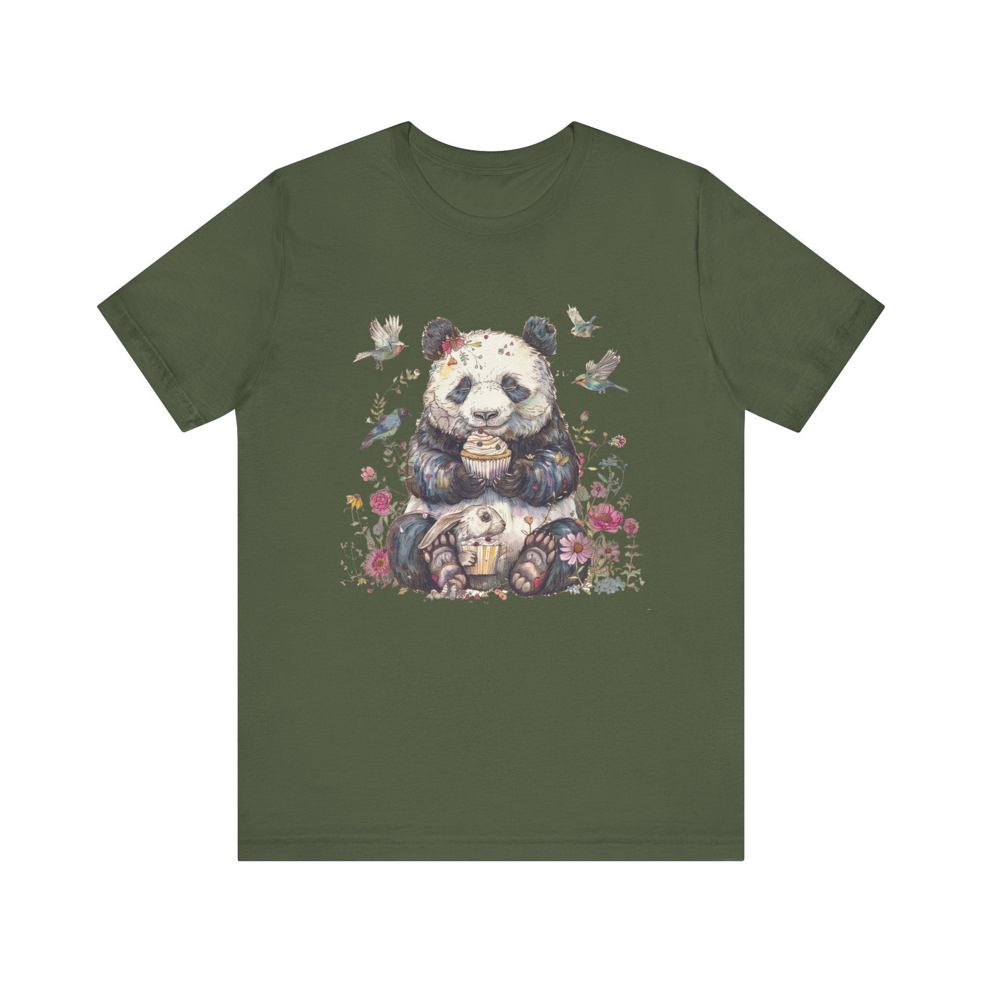Panda Lover Shirt, Cute Panda Eating Cupcake Shirt - Popbydesign