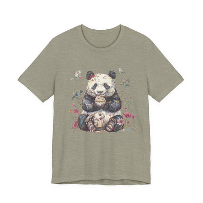 Panda Lover Shirt, Cute Panda Eating Cupcake Shirt - Popbydesign