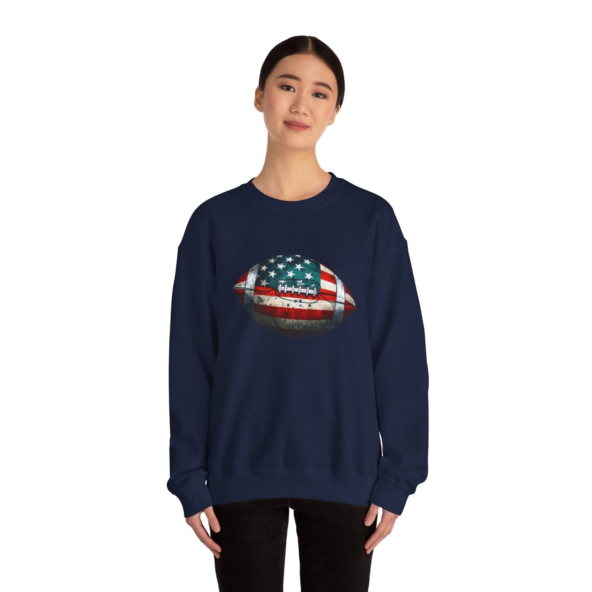 Patriotic Football Sweatshirt, Gameday Sweatshirt, Football - Popbydesign