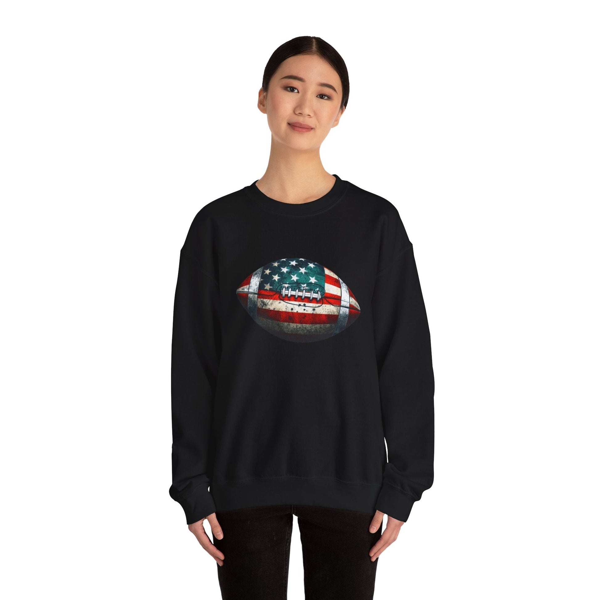Patriotic Football Sweatshirt, Gameday Sweatshirt, Football - Popbydesign