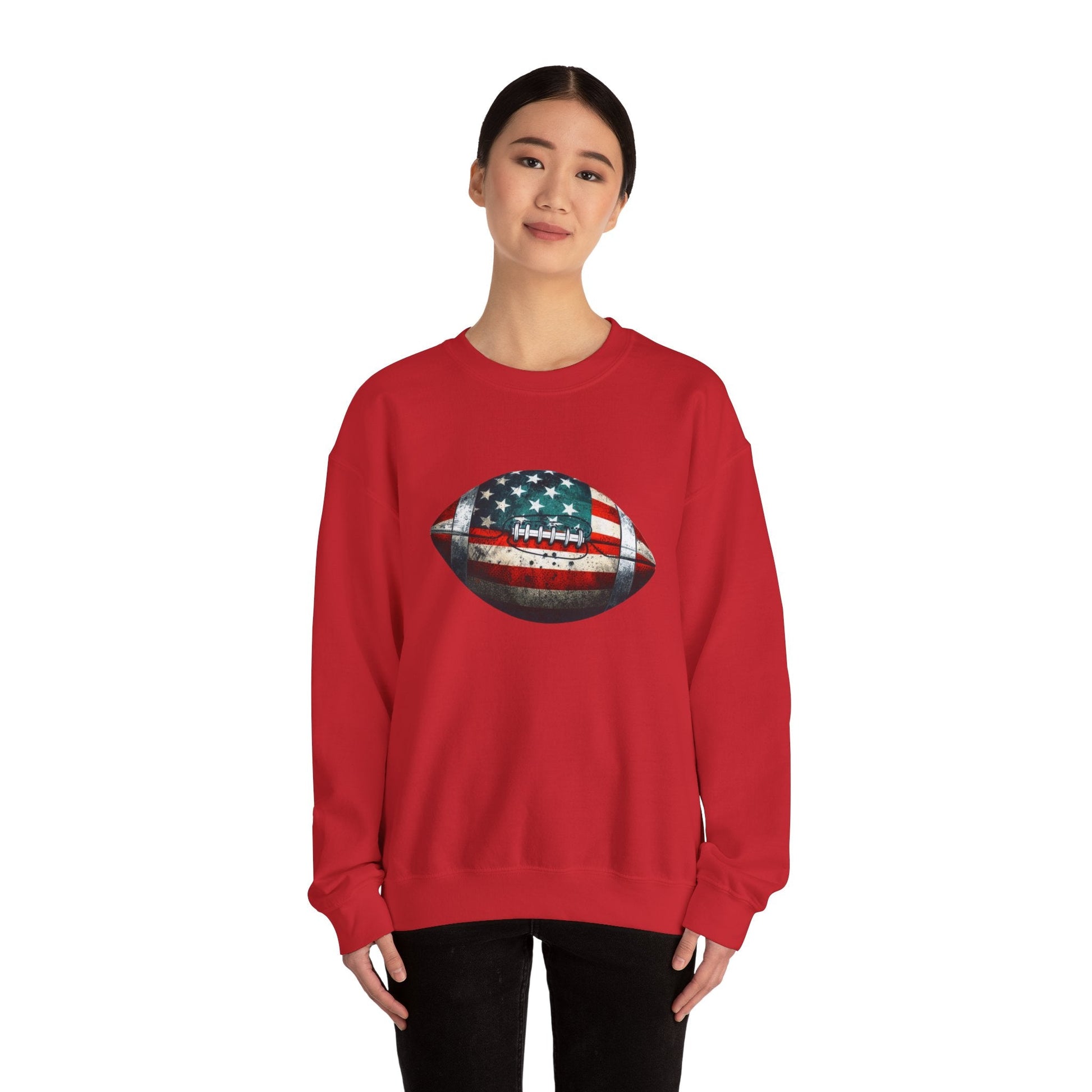 Patriotic Football Sweatshirt, Gameday Sweatshirt, Football - Popbydesign