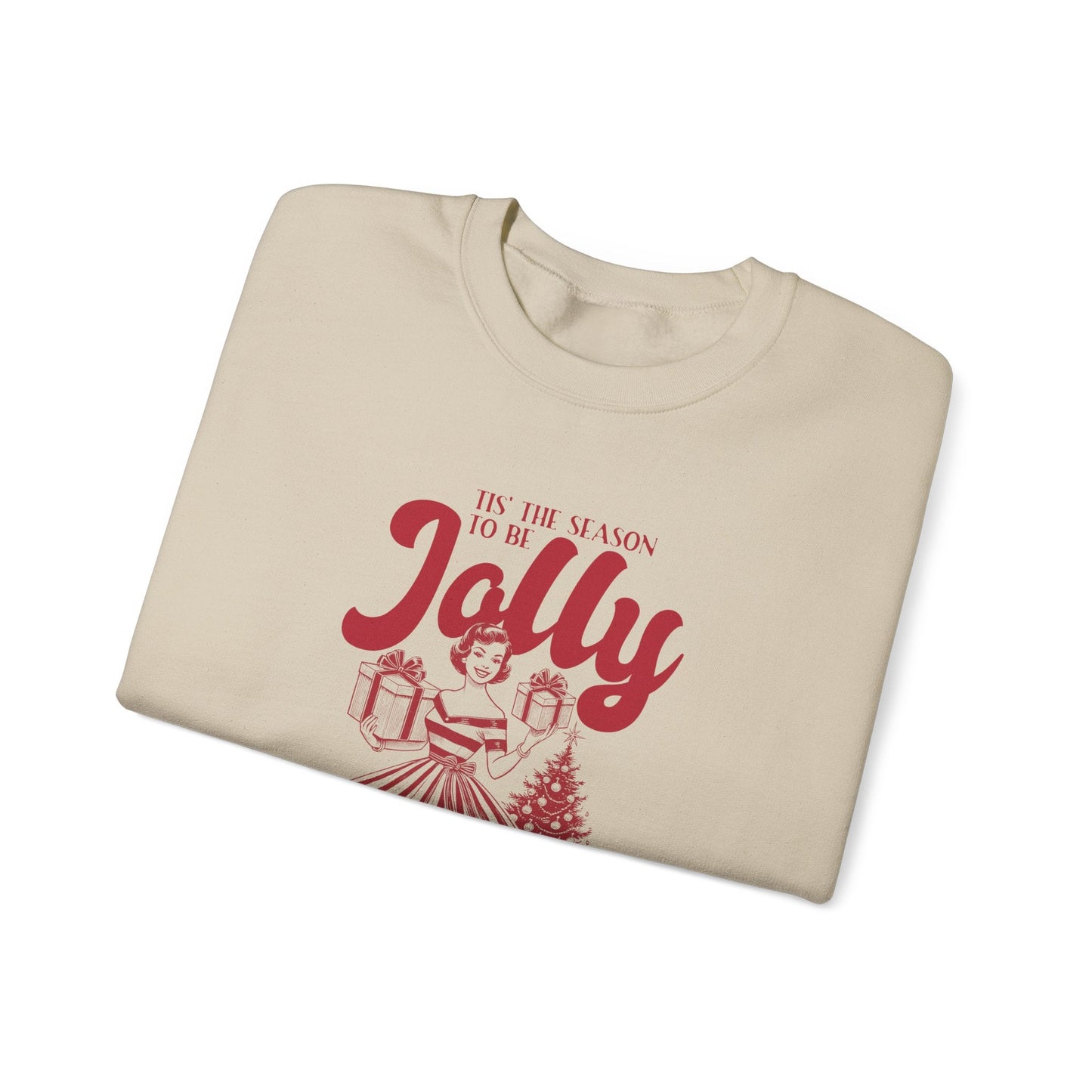 Pin Up Girl Christmas, Christmas Jolly, Christmas Sweatshirt - Popbydesign