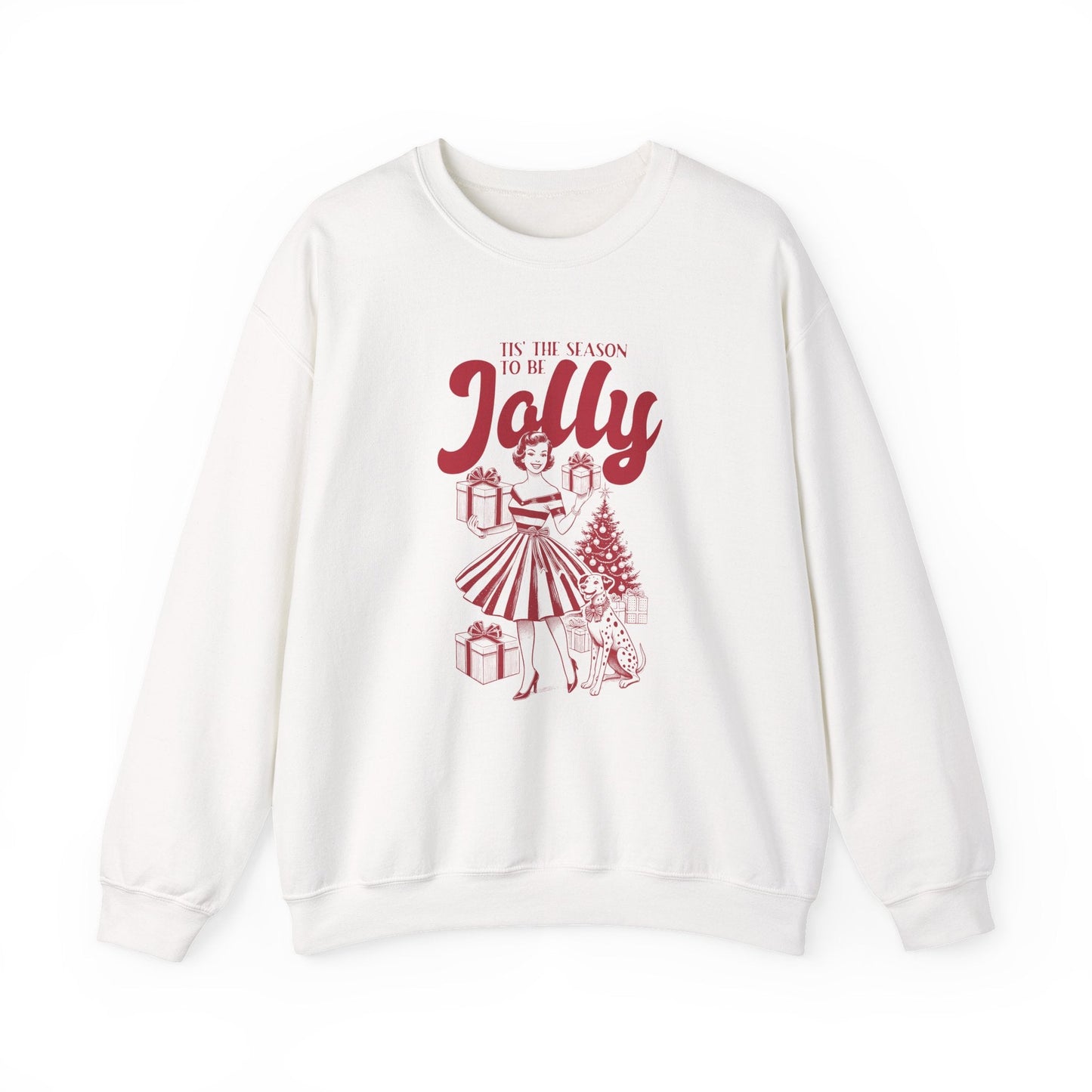 Pin Up Girl Christmas, Christmas Jolly, Christmas Sweatshirt - Popbydesign