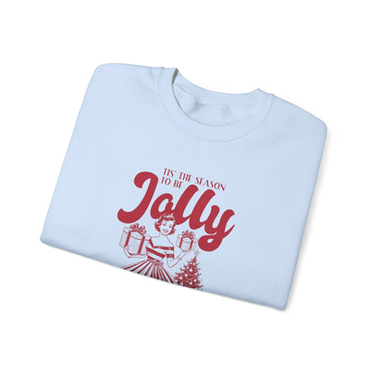 Pin Up Girl Christmas, Christmas Jolly, Christmas Sweatshirt - Popbydesign