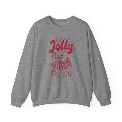 Pin Up Girl Christmas, Christmas Jolly, Christmas Sweatshirt - Popbydesign