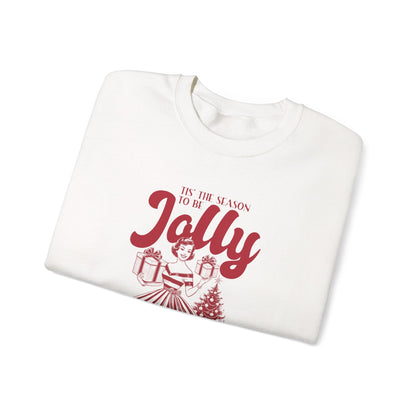 Pin Up Girl Christmas, Christmas Jolly, Christmas Sweatshirt - Popbydesign