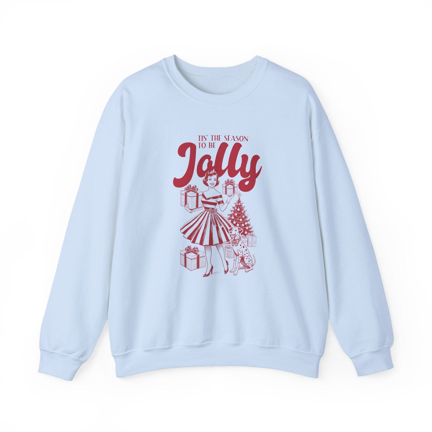 Pin Up Girl Christmas, Christmas Jolly, Christmas Sweatshirt - Popbydesign