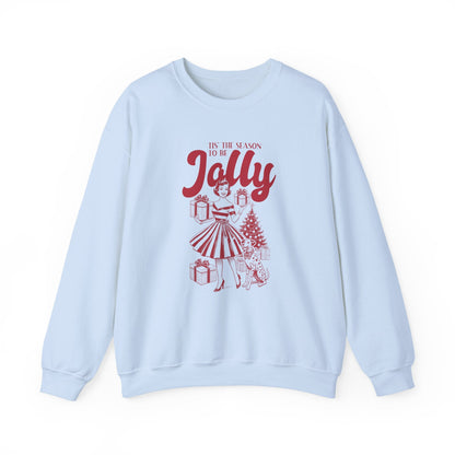 Pin Up Girl Christmas, Christmas Jolly, Christmas Sweatshirt - Popbydesign