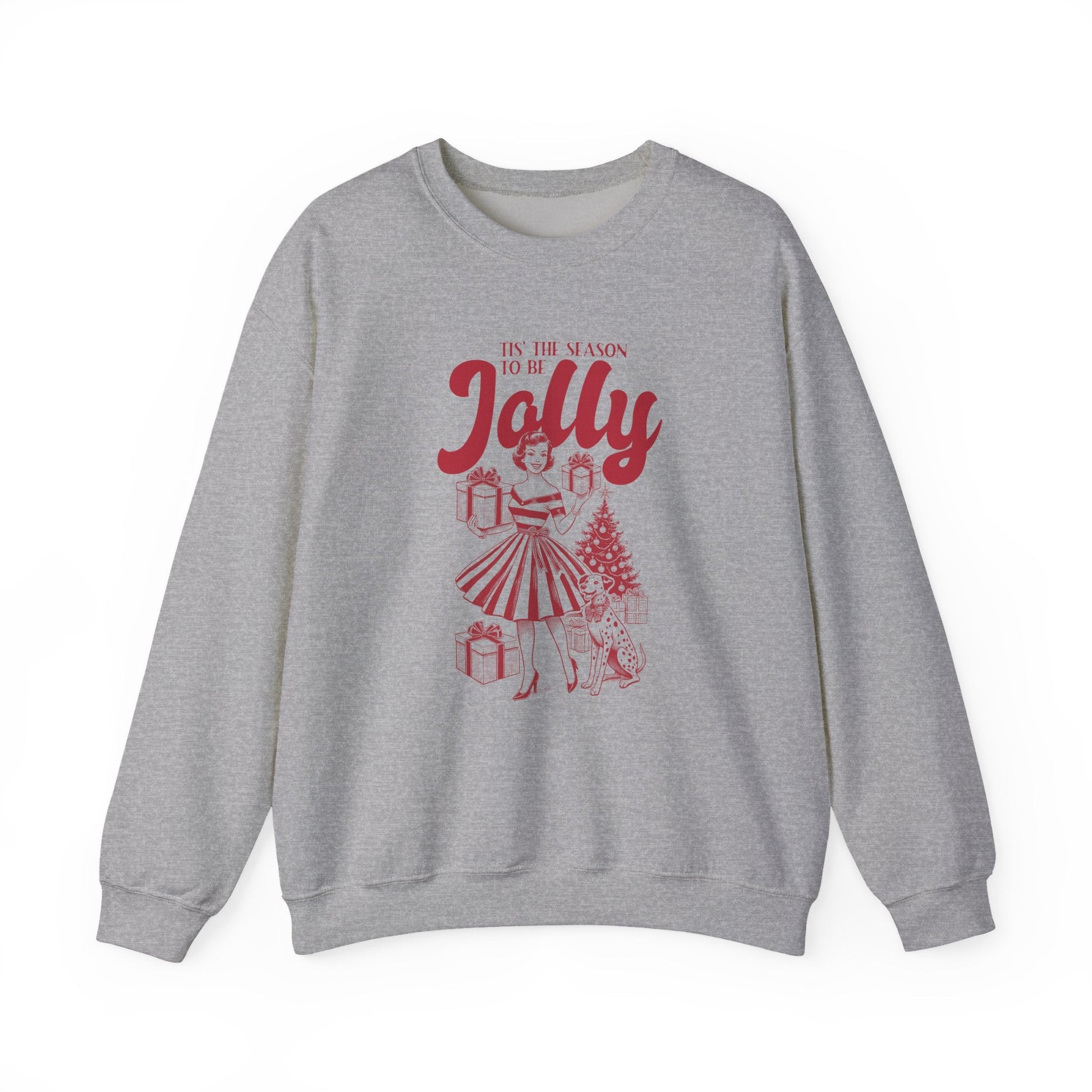Pin Up Girl Christmas, Christmas Jolly, Christmas Sweatshirt - Popbydesign