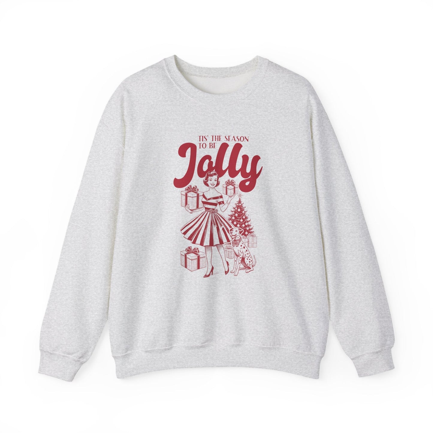 Pin Up Girl Christmas, Christmas Jolly, Christmas Sweatshirt - Popbydesign