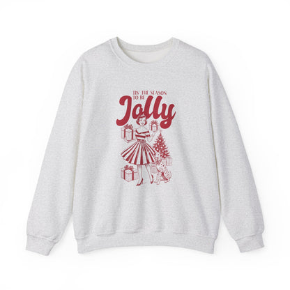 Pin Up Girl Christmas, Christmas Jolly, Christmas Sweatshirt - Popbydesign