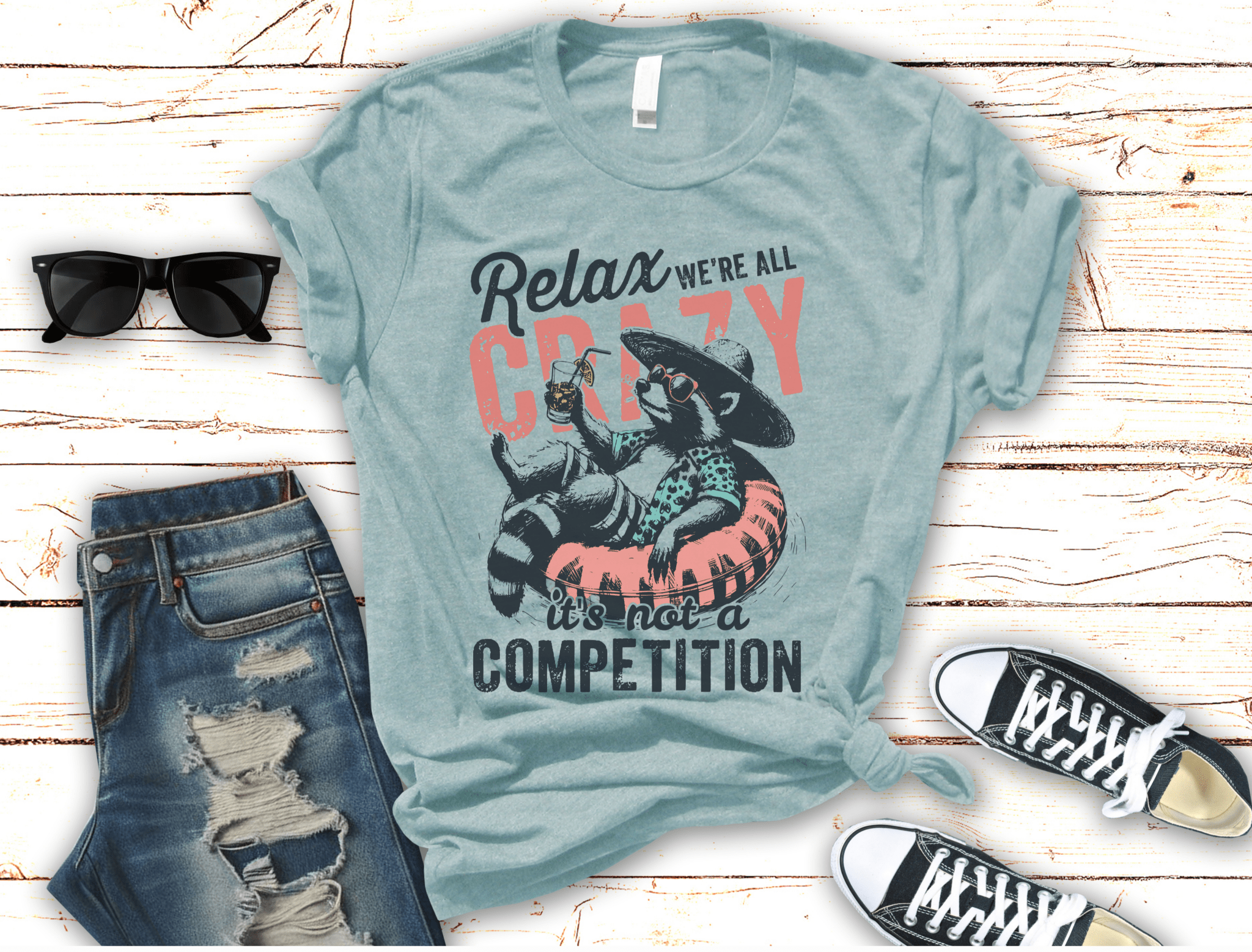 Raccoon Funny Graphic Shirt, Trash Panda Tee, Silly Raccoon by PopCultureByDesign36