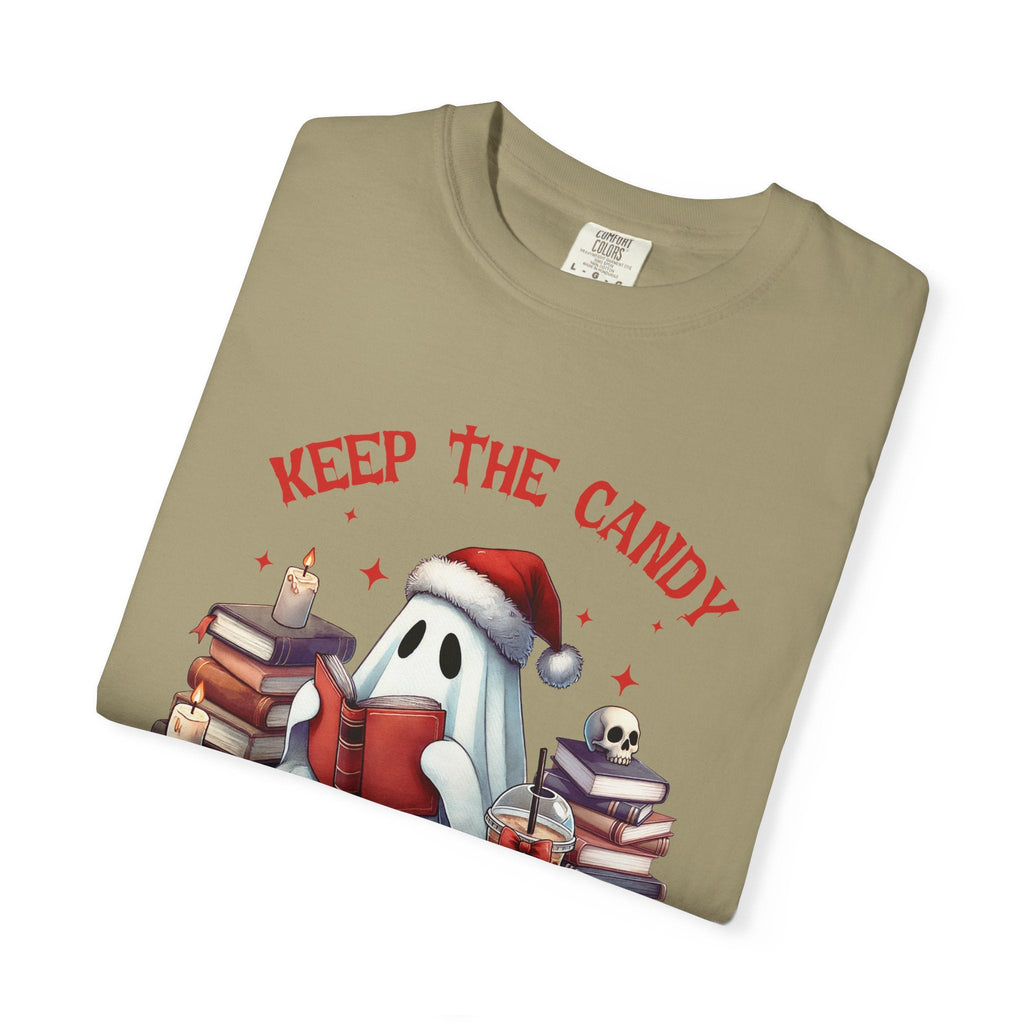 Retro Ghost Reading Books shirt - Perfect Halloween Tee by Printify