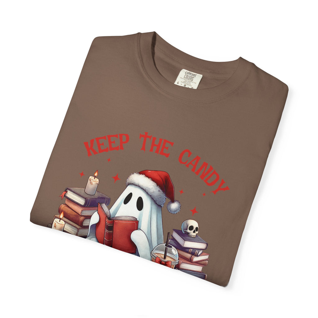 Retro Ghost Reading Books shirt - Perfect Halloween Tee by Printify