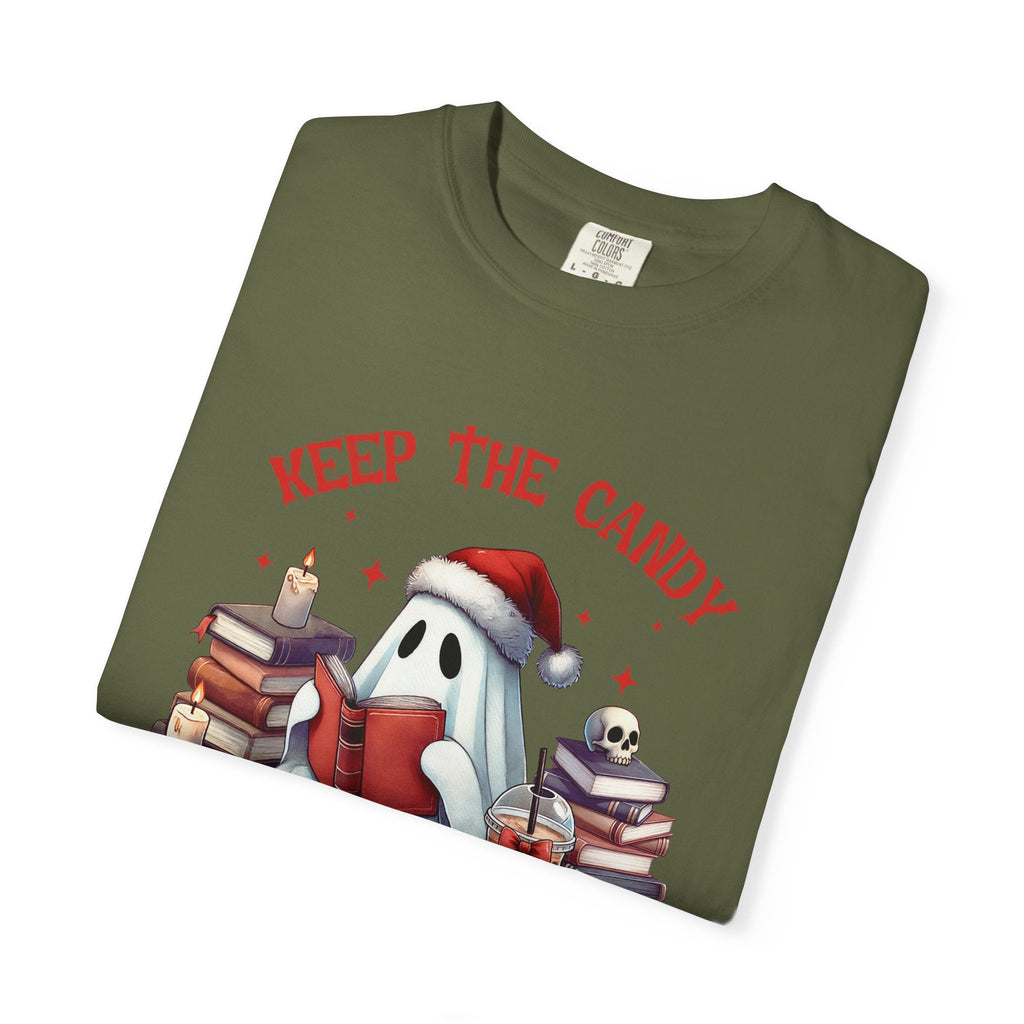 Retro Ghost Reading Books shirt - Perfect Halloween Tee by Printify