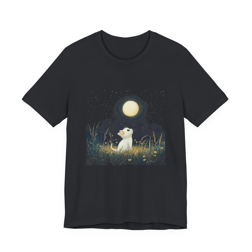 Retro Kitten Moon Tee Shirt, Cat Lover Gift, Moon Cat Top by PopCultureByDesign36
