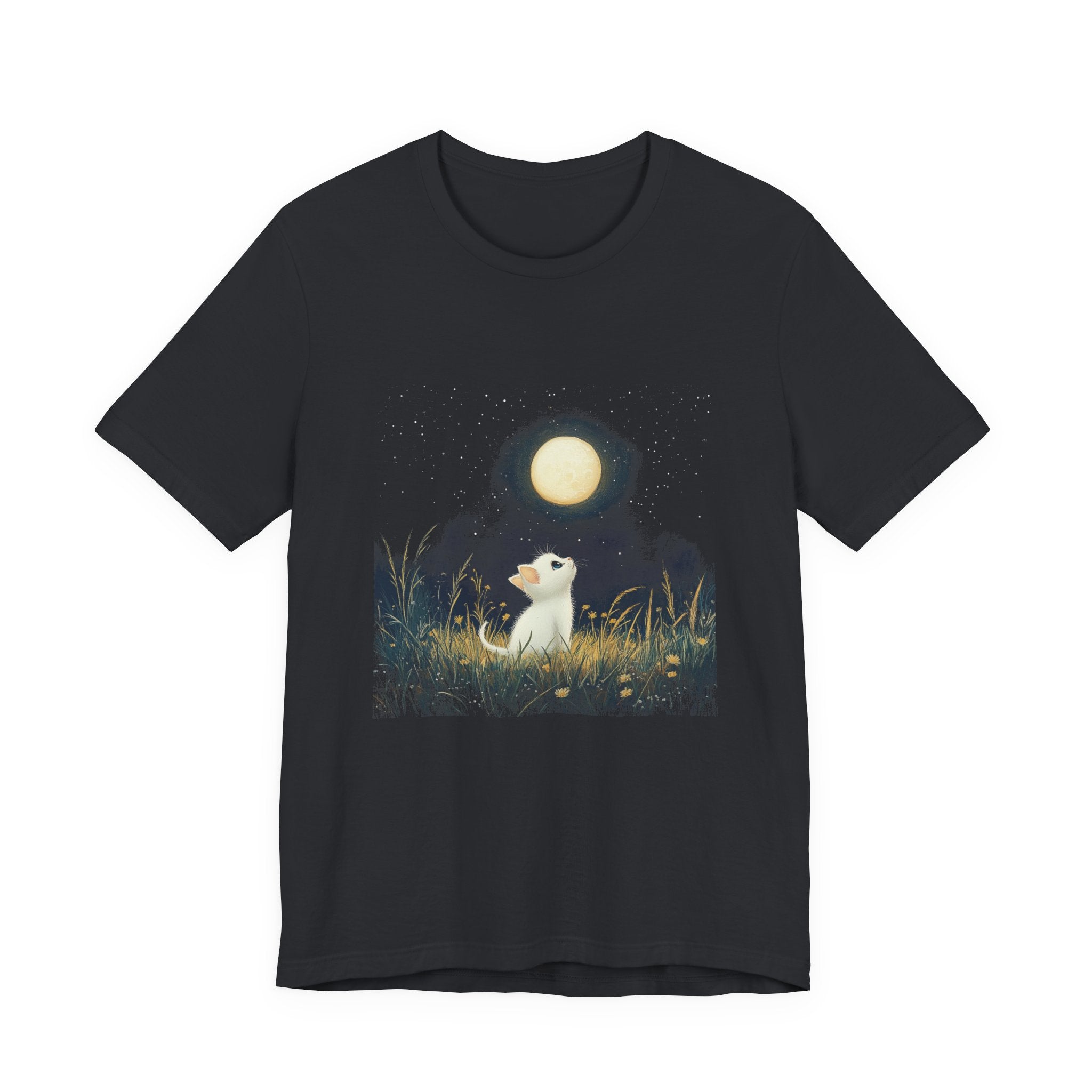 Retro Kitten Moon Tee Shirt, Cat Lover Gift, Moon Cat Top by PopCultureByDesign36
