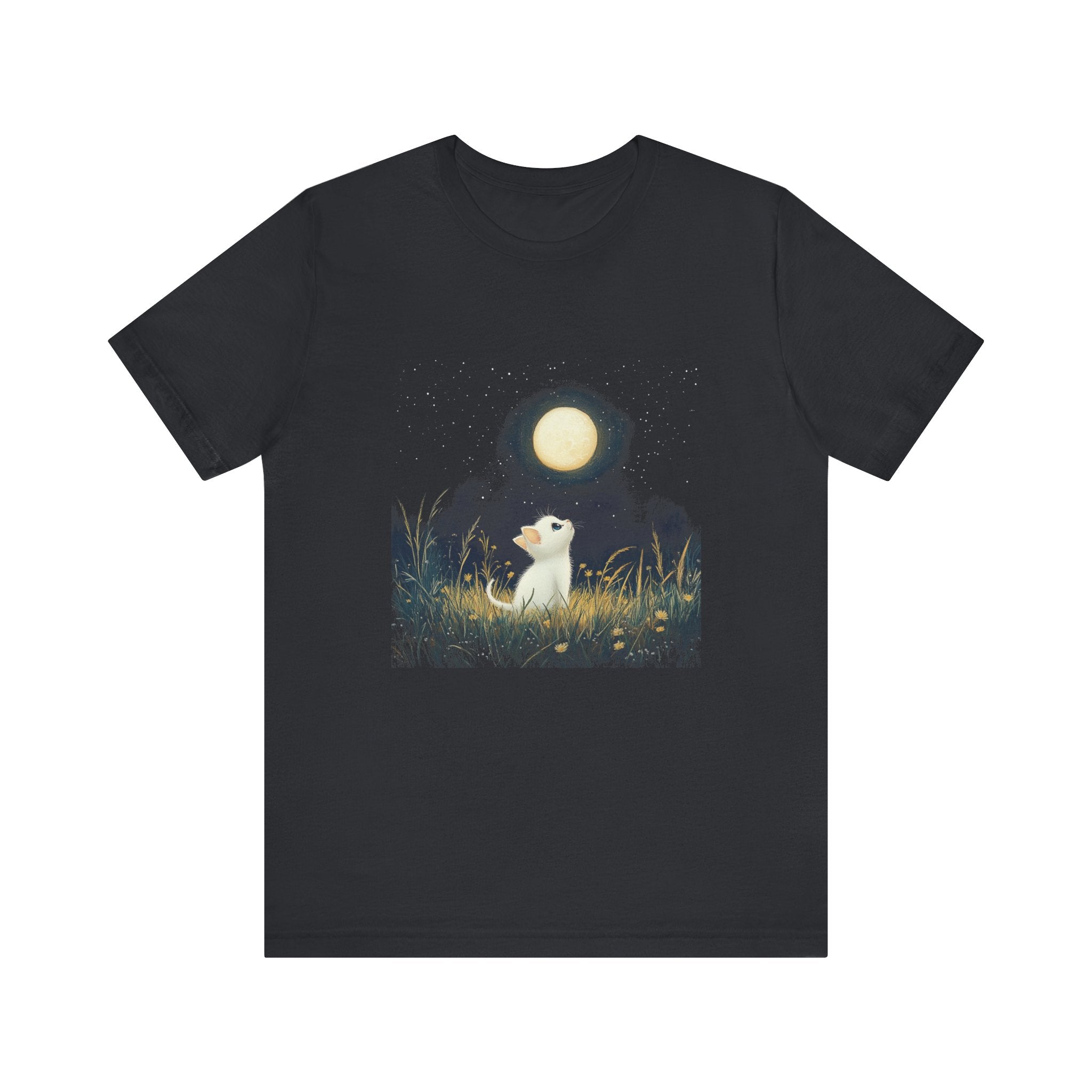 Retro Kitten Moon Tee Shirt, Cat Lover Gift, Moon Cat Top by PopCultureByDesign36
