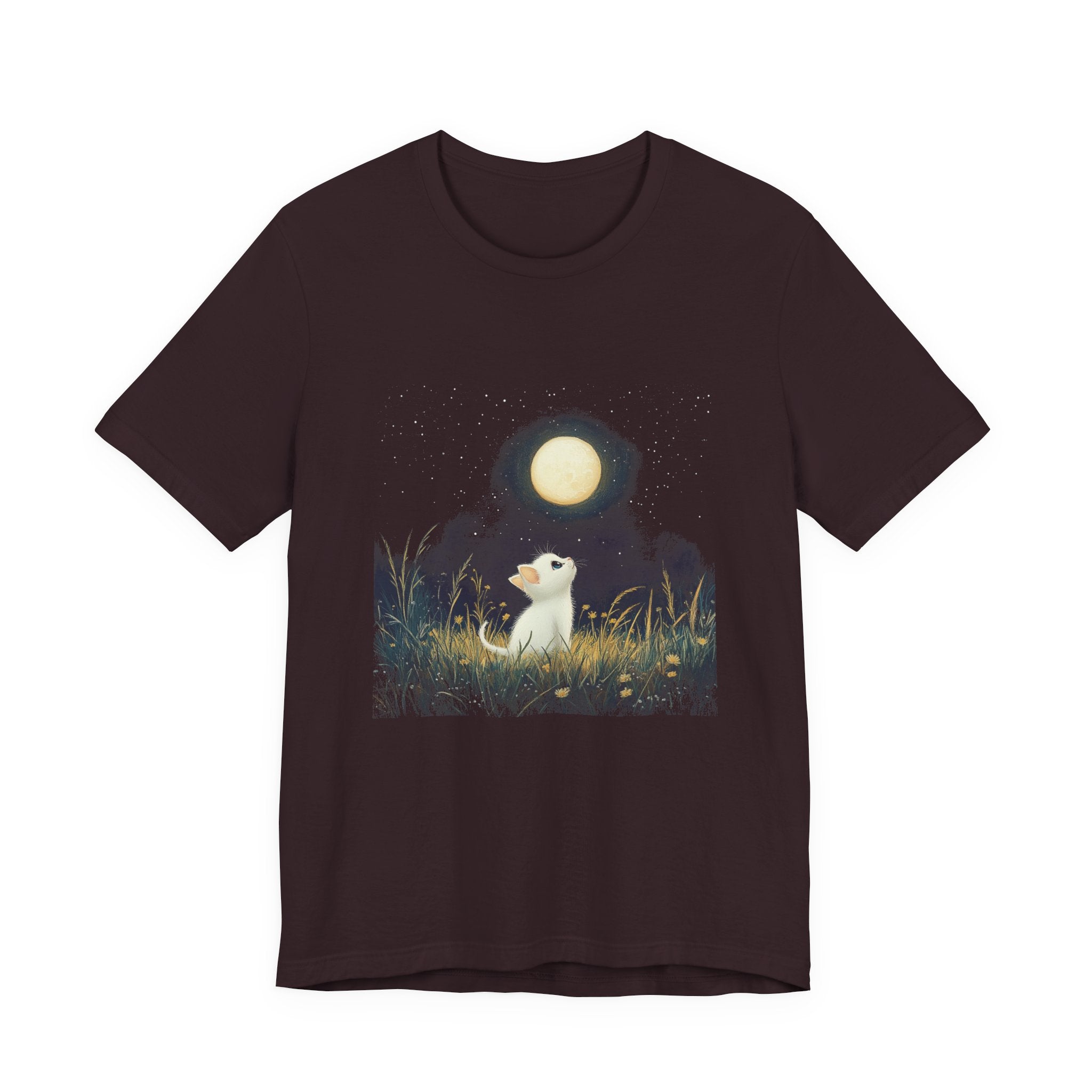 Retro Kitten Moon Tee Shirt, Cat Lover Gift, Moon Cat Top by PopCultureByDesign36