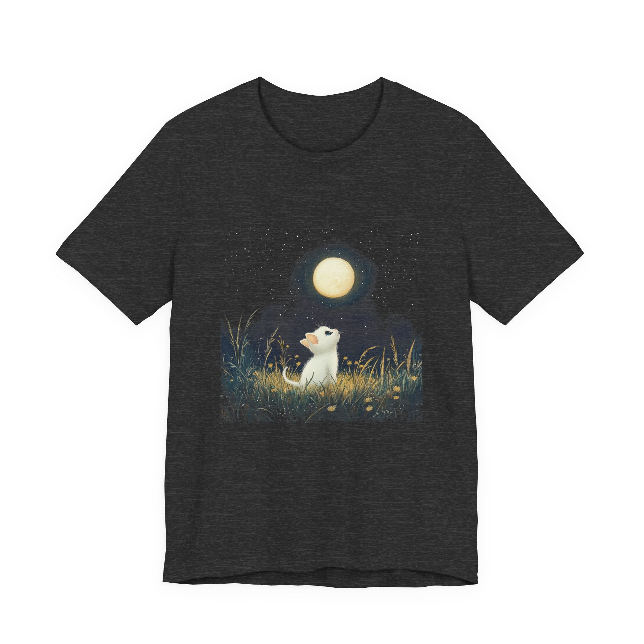 Retro Kitten Moon Tee Shirt, Cat Lover Gift, Moon Cat Top by PopCultureByDesign36