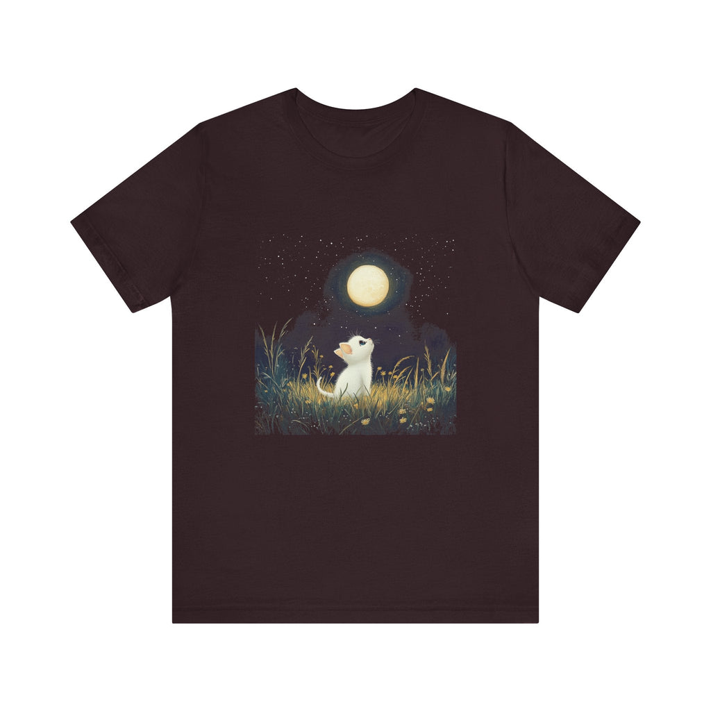 Retro Kitten Moon Tee Shirt, Cat Lover Gift, Moon Cat Top by PopCultureByDesign36
