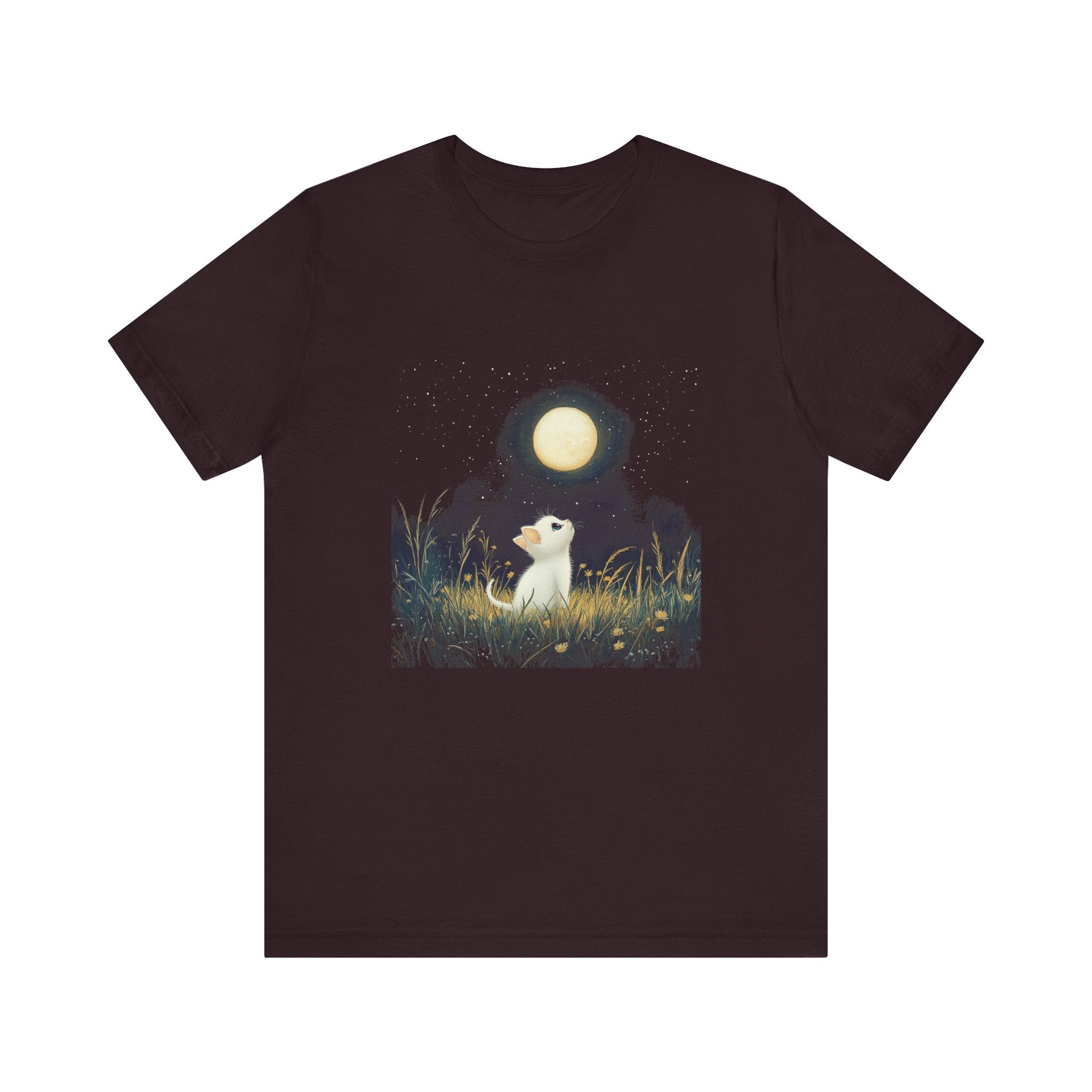 Retro Kitten Moon Tee Shirt, Cat Lover Gift, Moon Cat Top by PopCultureByDesign36