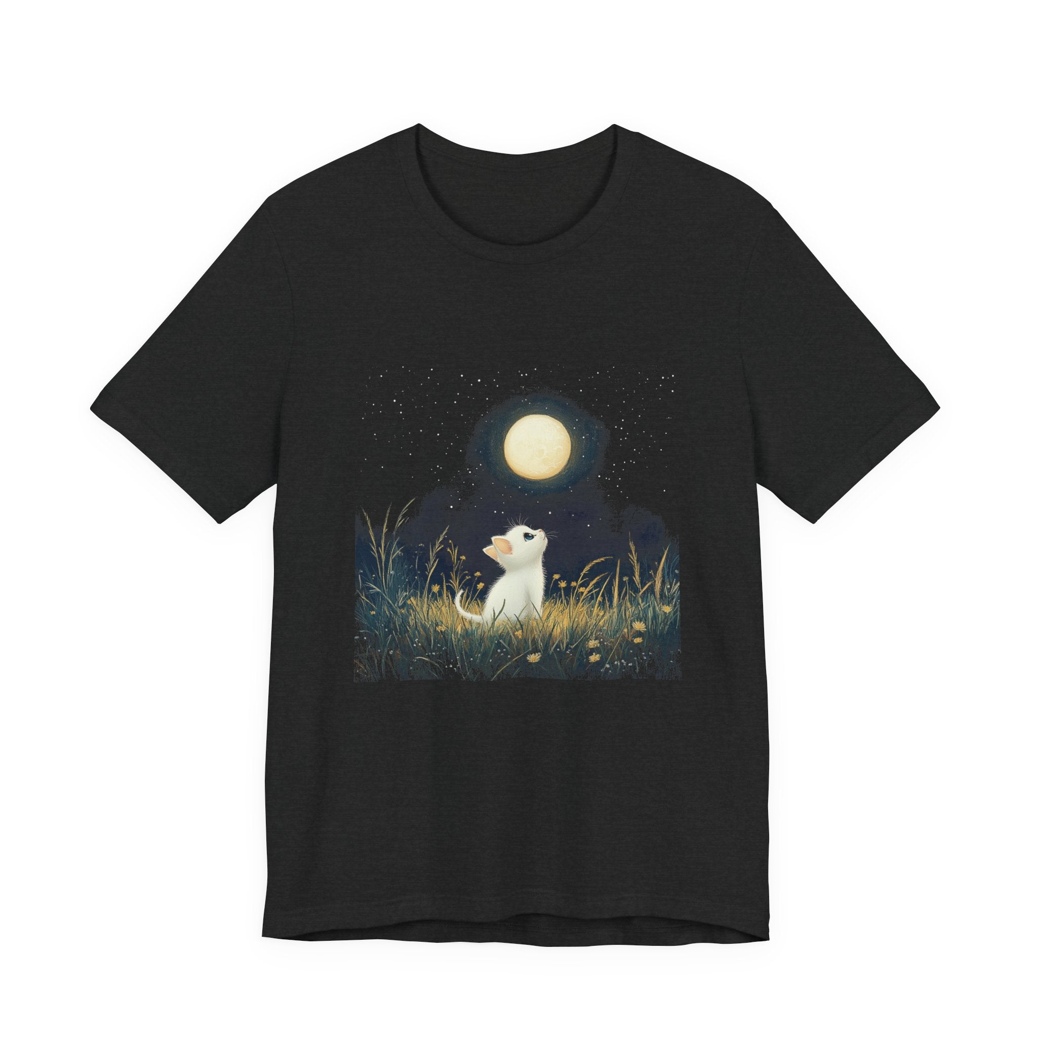 Retro Kitten Moon Tee Shirt, Cat Lover Gift, Moon Cat Top by PopCultureByDesign36