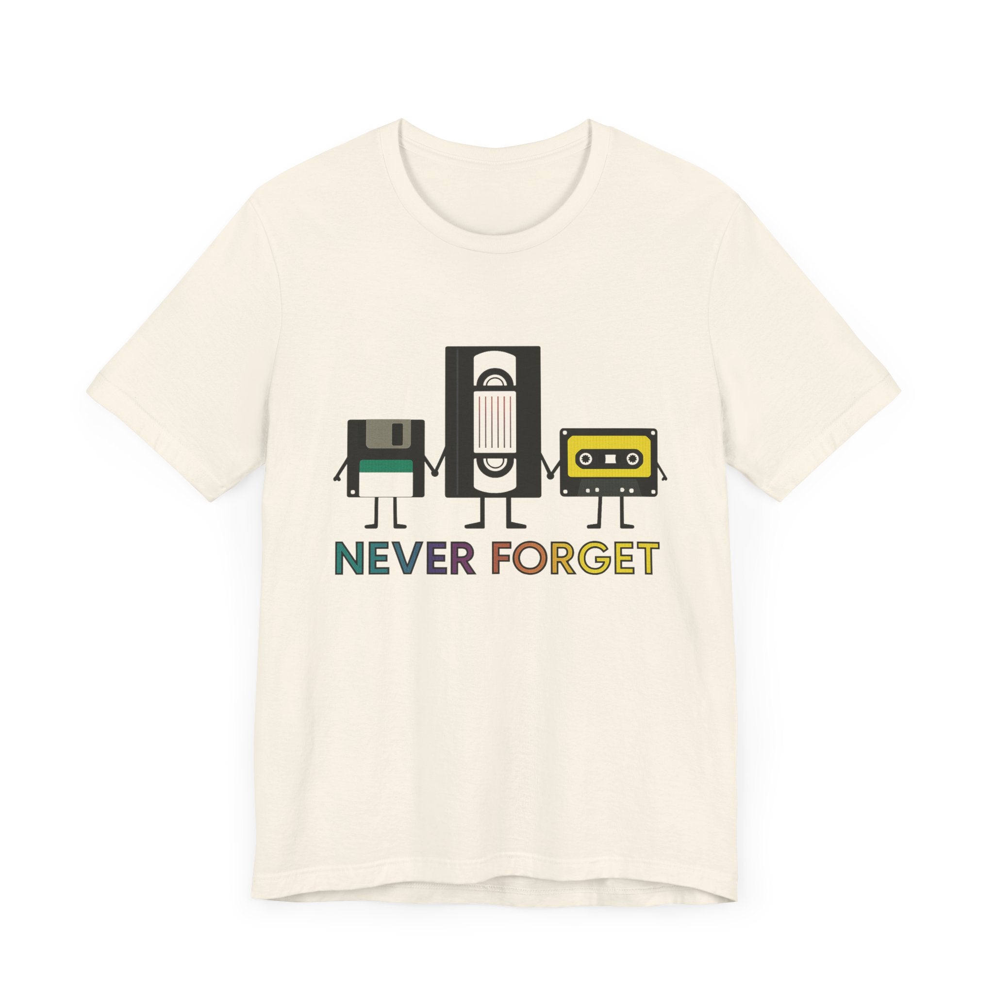 Retro VHS & Cassette Tape Tee, Vintage Never Forget T-Shirt by PopCultureByDesign36