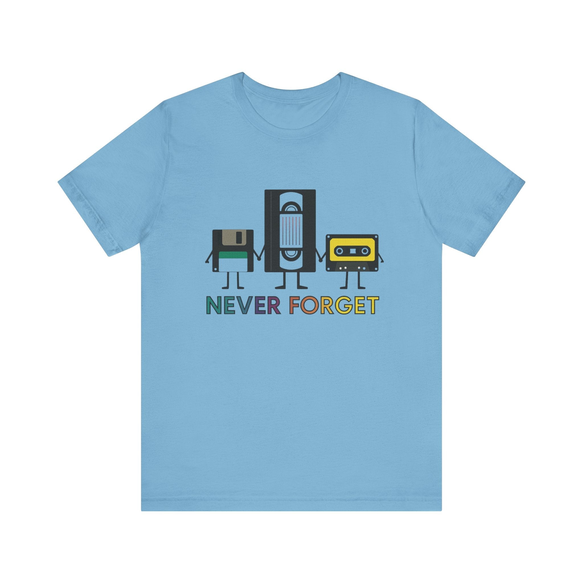 Retro VHS & Cassette Tape Tee, Vintage Never Forget T-Shirt by PopCultureByDesign36